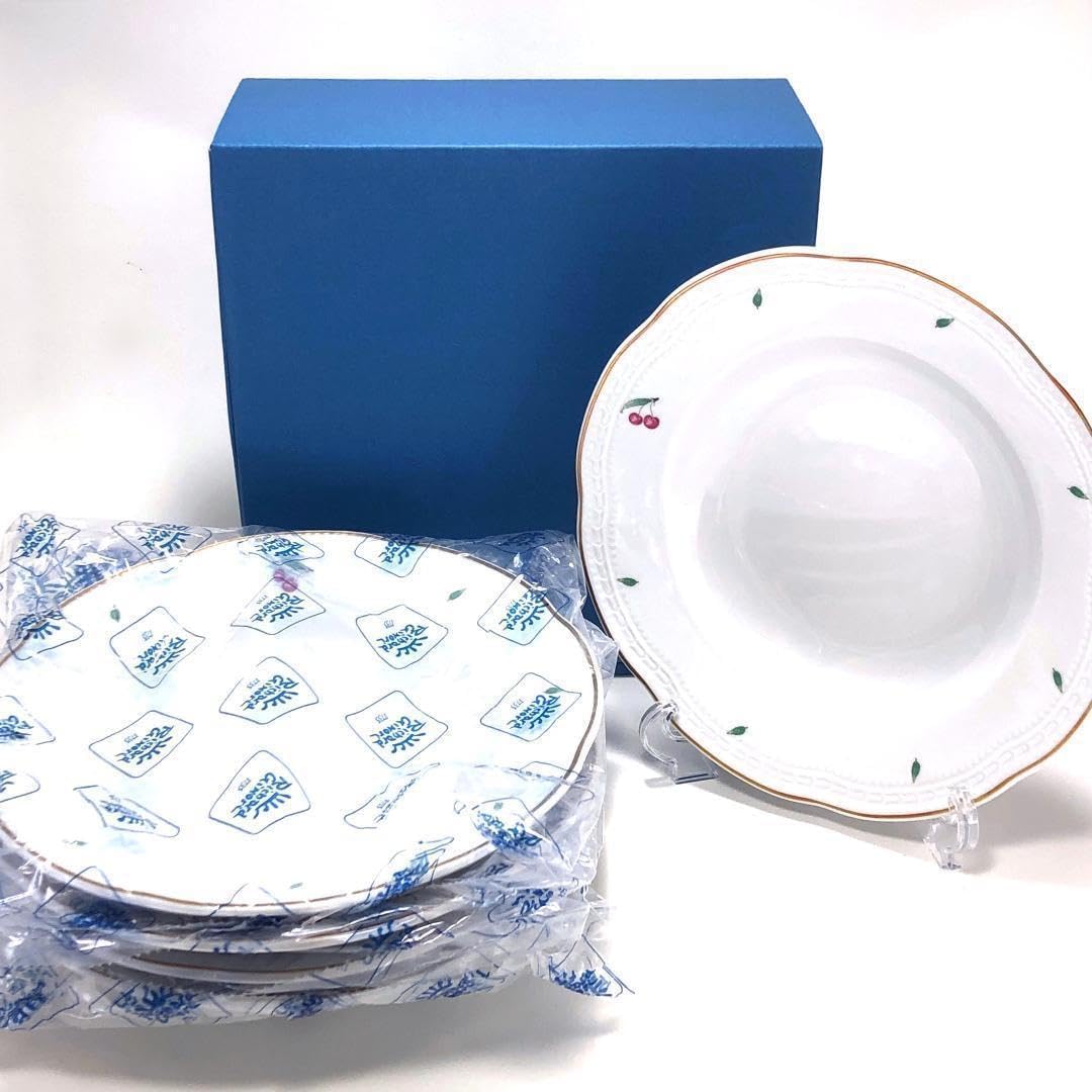 【美品】リチャードジノリ／ボンジョルノチェリー 24cm スープ皿 5枚／RB2 リチャードジノリ/ボンジョルノチェリー 24cm スープ皿 5枚/RB2